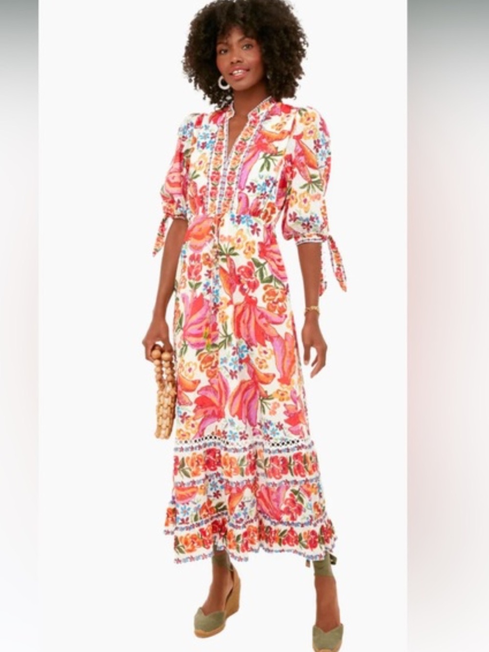 Farm Rio Spring Bananas Maxi Dress Size Small
